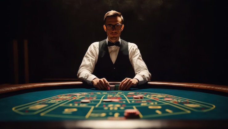 Dealer profesional dalam sesi langsung Dealer profesional mpo 1221 membagikan kartu dalam Speed Blackjack live